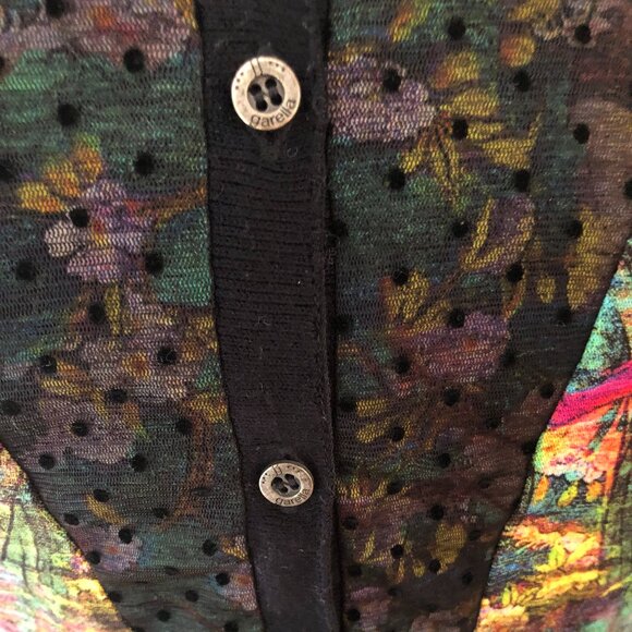 Unique French Design J.J. Garella Elegant & Colourful Cardigan: Size S/M - Picture 15 of 16